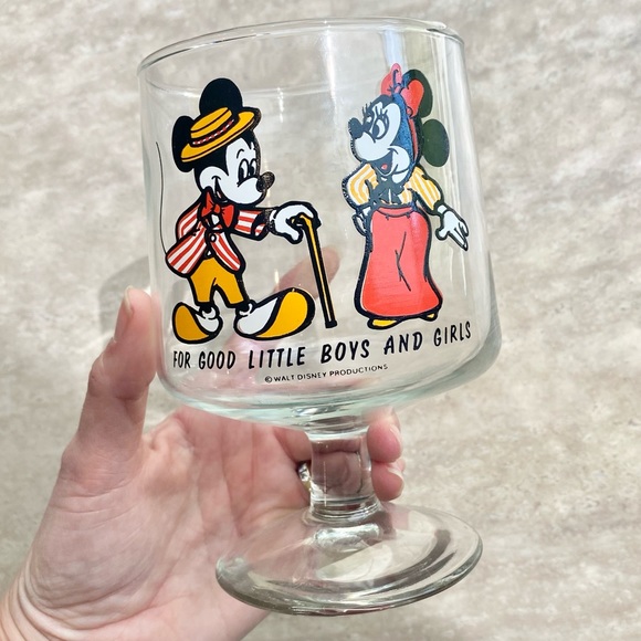 CLOSET CLOSING Vintage Disney Mickey & Minnie Goblet - Picture 1 of 4